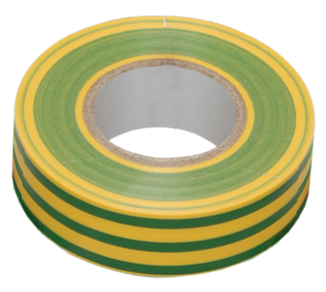 Изолента 0,13х15 мм желто-зеленая 20 метров ИЭК (упак.200/200)