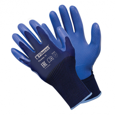 Перчатки полиэстер, латексное покрытие, "Повышенная защита при тяжелых работах",10(XL)//Fiberon