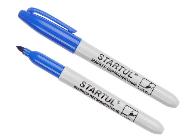 Маркер промышл. перманентный фетровый синий STARTUL PROFI ST4350-02