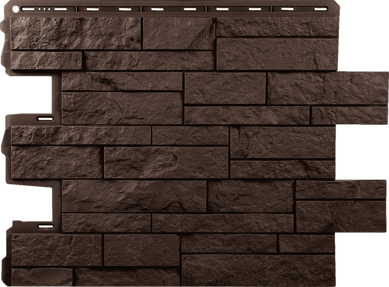 Фасадная панель камень Шотландия (коричневый) 0,68*0,56м (16 шт)