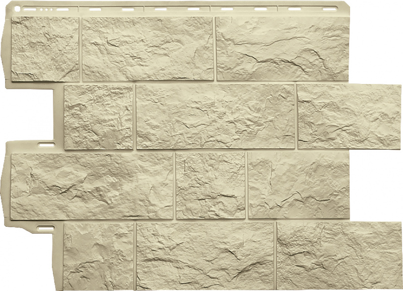 Фасадная панель «Туф» (песчаный) ЭКО 0,68х0,56 м