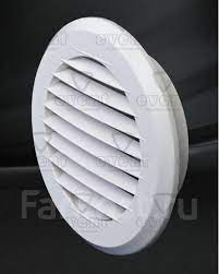 Решетка вентиляционная пластмассовая круглая с фланцем Д=125 ПКР 170/125