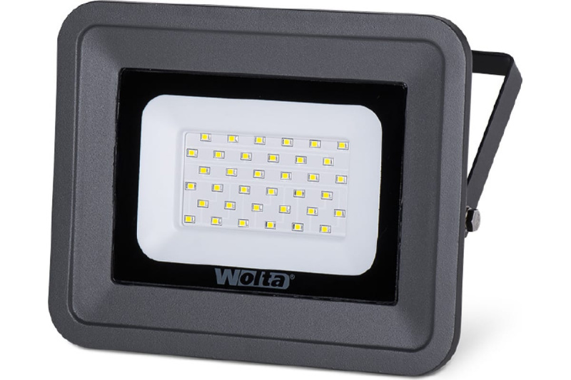 Прожектор светодиодный 30Вт 5700К WFL-30W/06 SMD серый IP65  WOLTA