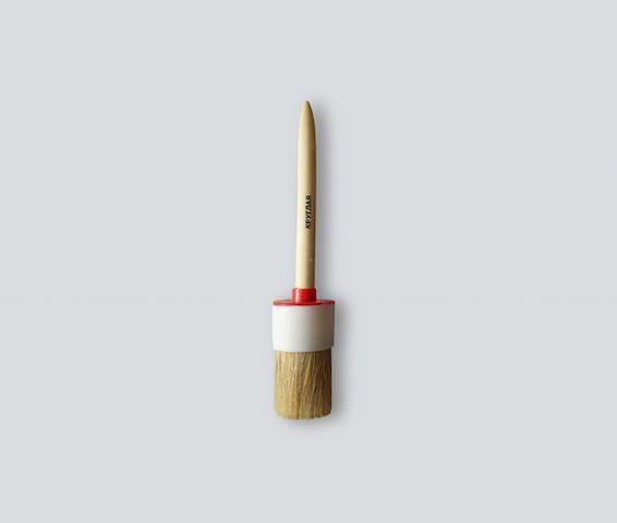 Кисть круглая 60 мм №18, светлая щетина, деревянная ручка, пластмассовый корпус 740-060