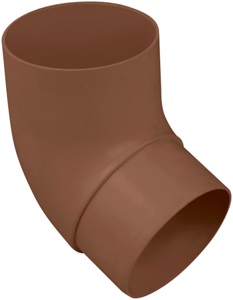 Колено трубы 67° (У) коричневая (Стандарт) (уп 36шт)