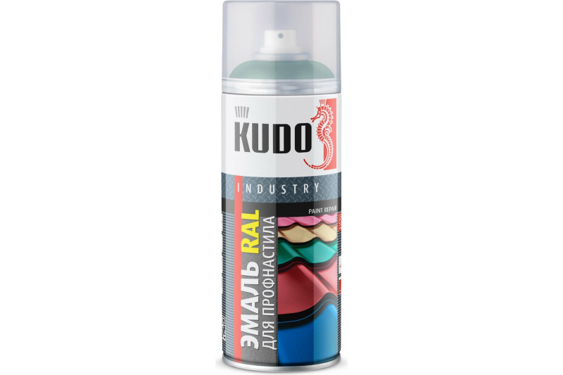 Эмаль для металлочерепицы KUDO KU-06005R RAL 6005 зелёный мох (12)