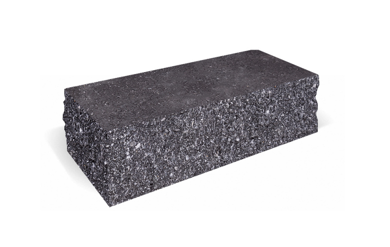 Кирпич облицовочный Brickstone РВАНЫЙ ЛОЖОК УГЛОВОЙ Черный 250х95х65