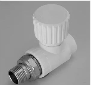 Вентиль полипропиленовый для радиатора регулировочный прямой 20х1/2"  (100/10)