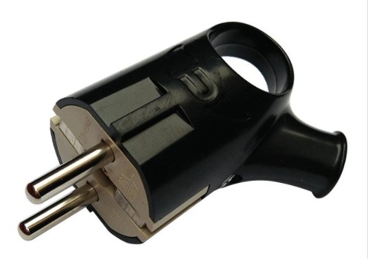 Вилка угловая с кольцом с з/к черная 4220  IN HOME (упак.35)