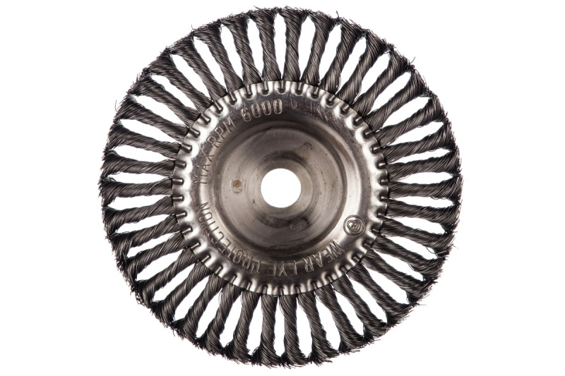 Щетка для УШМ 200 мм М14 плоская витая проволока EDGE by PATRIOT 813010014