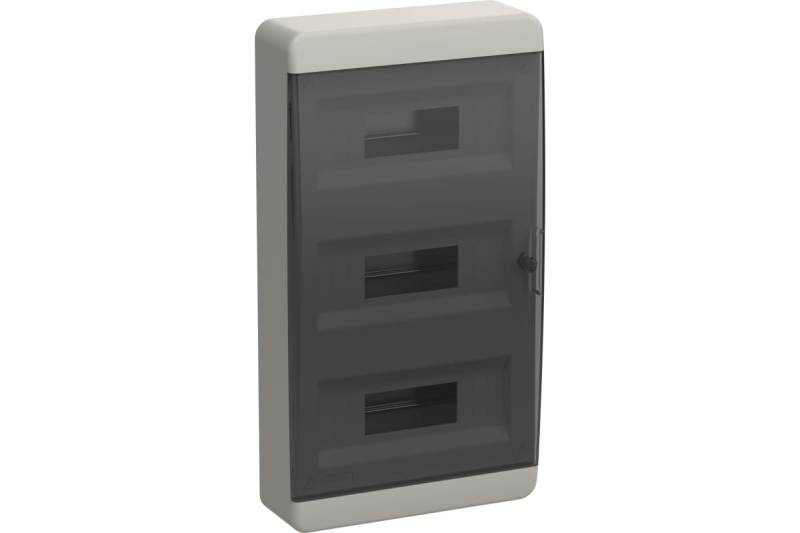 TEKFOR Корпус пластиковый ЩРН-П-36 IP41 черная прозрачная дверь IEK