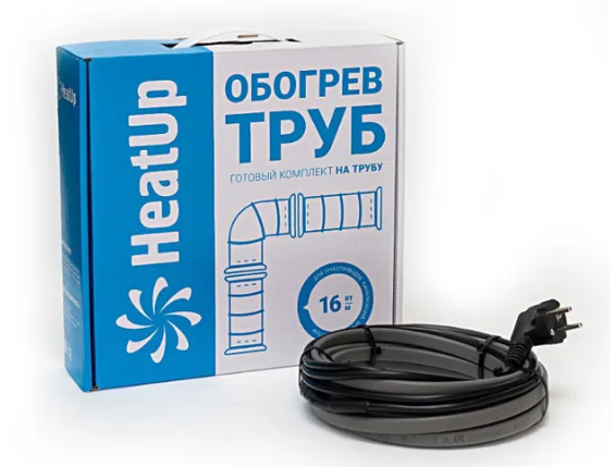 Саморегулирующийся кабель на трубу комплект  3 м. (16 Вт/м)  "HeatUp"