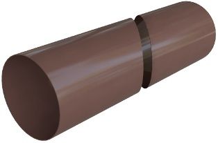 Труба водосточная ПВХ D74мм 3м (У) коричневая (Стандарт) (уп 8шт)