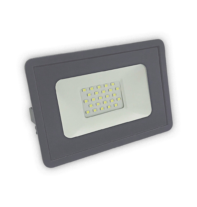 Прожектор светодиодный СДО 20Вт 6500К IP65 серый Фарлайт (40/-)