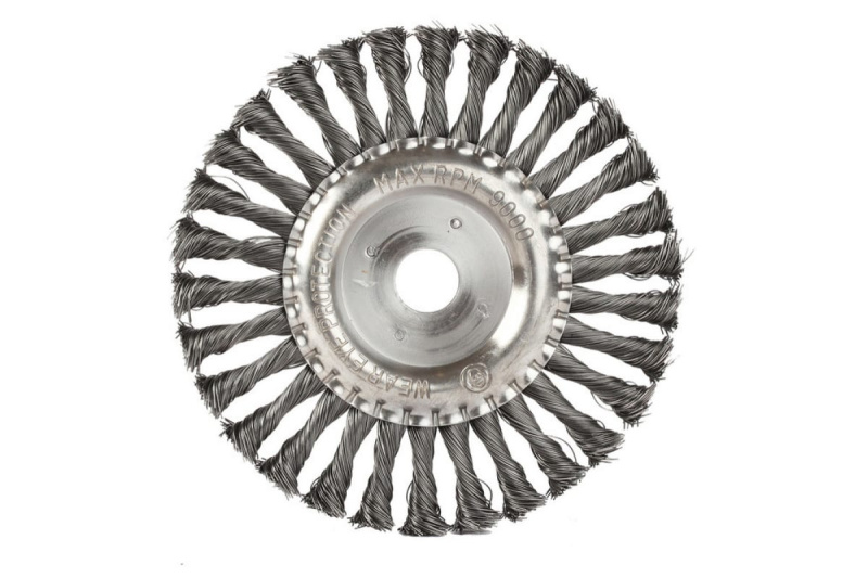 Щетка для УШМ 180 мм М14 плоская витая проволока EDGE by PATRIOT 813010013