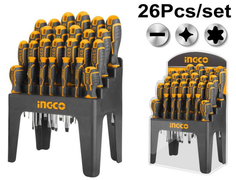 Набор отверток 26 штук INGCO HKSD2628