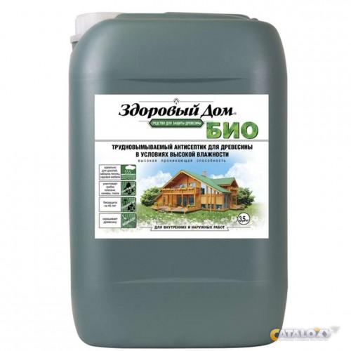 Деревозащитное средство Здоровый Дом БИО жёлто-зелёный 9 кг
