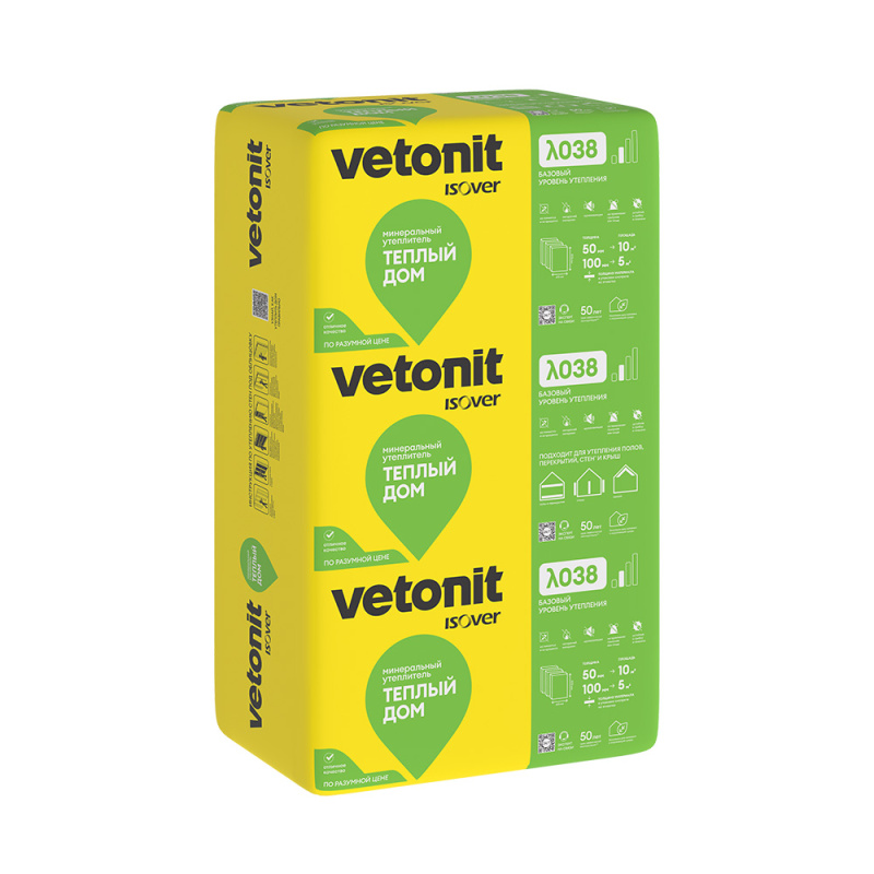 Vetonit (isover) Плита 038 Теплый Дом 1170*610*100