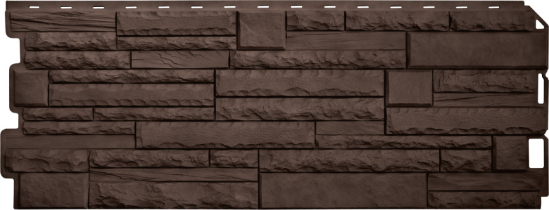 Фасадная панель Камень скалистый (коричневый) ЭКО 1,1*0,43м (10шт)