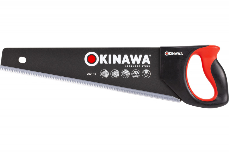 Ножовка по дереву 400мм с antistick покрытием 2021-16//OKINAWA 