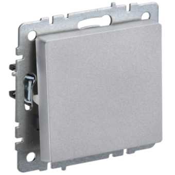 Механизм Выключ. СП 1-кл. прох. 10А ВС10-1-6-БрА алюм. BRITE IEK (упак.100/10)