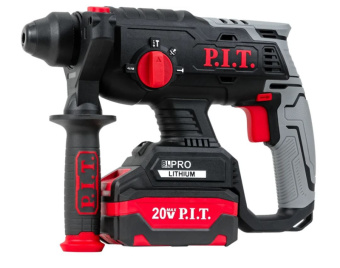 Перфоратор PIT PBH20H-22B/1 аккум. 20В, безщет 1,8Дж,3-х реж,бур 22мм,sds+,1*4Ач, ЗУ, кейс