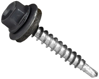 Саморез кровельный RAL 7024 4,8х35 (250 шт) 