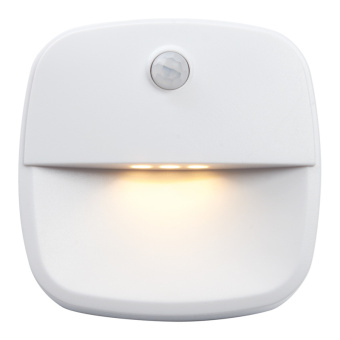 Светильник с датчиком движения 3LED 0,5W (3хААА в комплект не входят) 3м , IP20, 75*75*27mm, квадрат