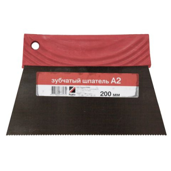Шпатель зубчатый A2 200*80 мм для всех видов клеев под покрытия из ПВХ 316-8200 Шпатель зубчатый A2 200*80 мм для всех видов клеев под покрытия из ПВХ 316-8200