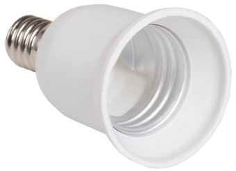 ПР14-27-К02 Переходник пластик, Е14-Е27, белый IEK (упак.200/50)