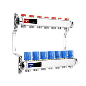 Блок коллекторный с настроечными клапанами 1 "хЗ/4"х 7  (без концевиков)  (Varmega)