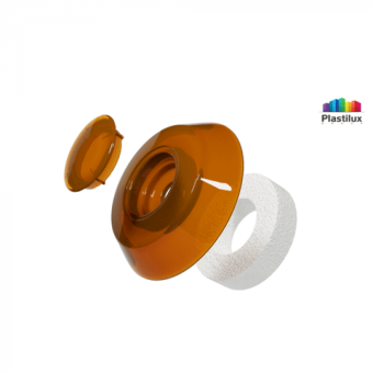 Термошайба для поликарбоната  без ножки янтарный