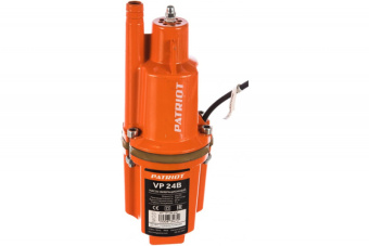 Насос вибрационный "PATRIOT" VP 24В верхний забор 250Вт, 18л/мин, Н-60м,D-96мм, кабель 24м