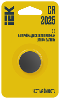 Элемент питания Optima CR2025 BL1 IEK (1000/20/1)