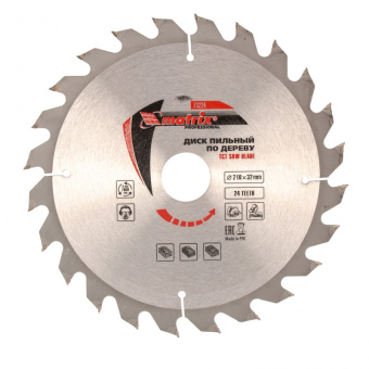 Диск пильный по дереву 210*32 мм 24 зуба и кольцо MATRIX 73224
