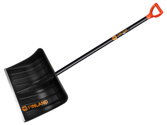Лопата снеговая пластиковая 500*390 с деревянным черенком FINLAND 1358-Ч