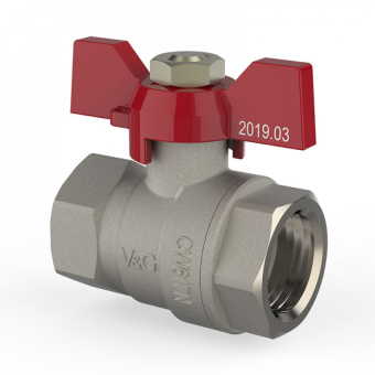 Кран шаровый    3/4" в/в  бабочка Ру-40 "Valogin" (20)