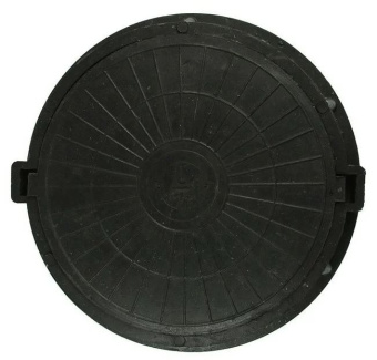 Люк канализационный полимерный 150 кН (15 т.) черный