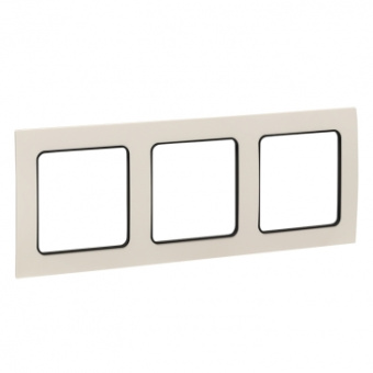 Стокгольм Рамка 3-местная белая с линией цвета черный EKF PROxima