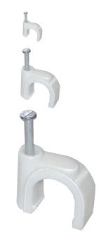 Скоба 6мм круглая пластиковая (100шт) ИЭК (упак.450/1)