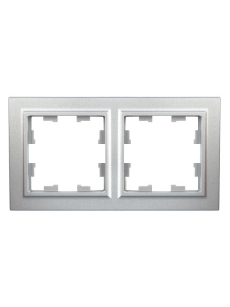 Рамка 2-мест. РУ-2-БрА алюм. BRITE IEK (упак 100/10)