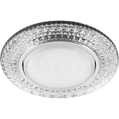 Светильник встр. со светодиод.подсв.20LED*2835 SMD 4000K,15W GX53,без лампы,прозр,хром,CD4023