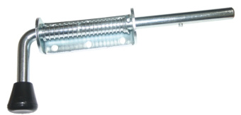 Задвижка дверная с круглым ригелем и пружиной ЗД-12 цинк 300мм КУНГУР