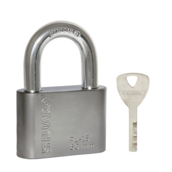 Замок навесной PL-WEATHER-1560 Nickel 4 fin key ( PL-15-60) диск. /блистер//FUARO