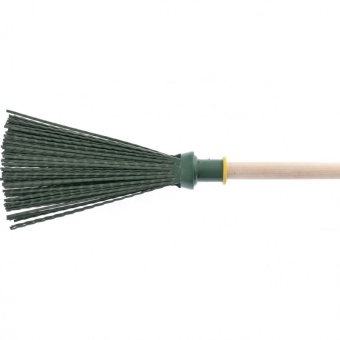 Метла полипропиленовая 215*280*1505мм  круглая  деревянный черенок Россия Сибртех 63226