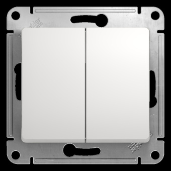 Механизм Переключателя СП 2-кл. белый "GLOSSA" (упак.20) GSL000165