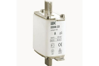 Плавкая вставка предохранителя ППНИ-33, габарит 00, 100А   ИЭК (упак.90/18)