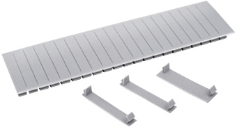 Заглушка  12 модулей серая (упак.800/100)