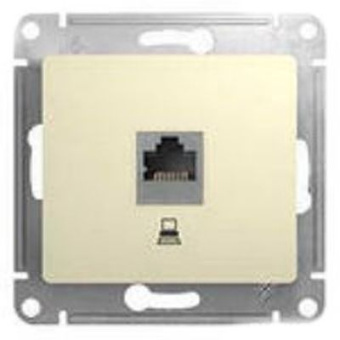 Механизм Розетки компь. RJ45 кат.5е, СП 1-мест. бежевый "GLOSSA" (упак.10) GSL000281K Механизм Розетки компь. RJ45 кат.5е, СП 1-мест. бежевый "GLOSSA" (упак.10) GSL000281K
