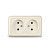 Розетка ОП 2-мест. без з/к без з/ш 16А 220В бежевая "Олимп" UNIVersal